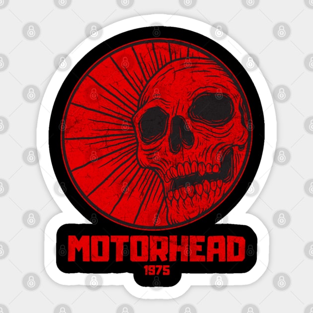 skull motorhead red vintage Sticker by lord cobra